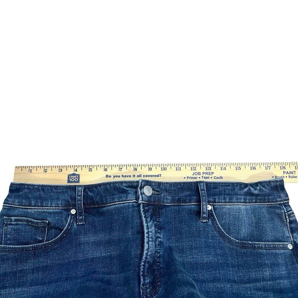 Chico's Dark Blue Cropped Jeans with Embellished Cuffs - Picture 8 of 10